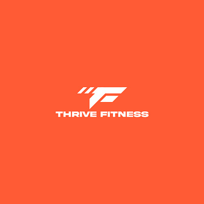 Thrive Fitness And Gym Logo Design and Brand Identity aggresive dynamic logo fitness logo gym logo logo logo design minimal logo minimalist modern logo