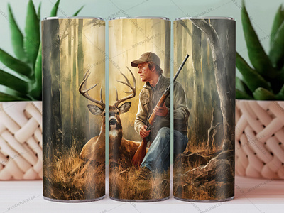 Men Hunting Skinny Tumbler Wrap 20 oz tumbler 30 oz tumbler color image design design tumbler hunting background hunting vector hunting vector art illustration men hunting men hunting art mens photography skinny tumbler sublimation tumbler design tumbler sublimation tumbler warp vector art waterslide tumbler