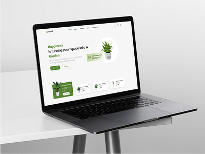 Online Plant's Landing Page branding design inspiration interaction design landing page latest design trends ui ui design ux website design