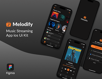 Melodify Mobile App Design app app design branding design graphic design illustration mobile app ui ux