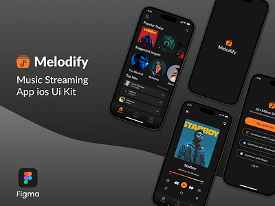 Melodify Mobile App Design app app design branding design graphic design illustration mobile app ui ux