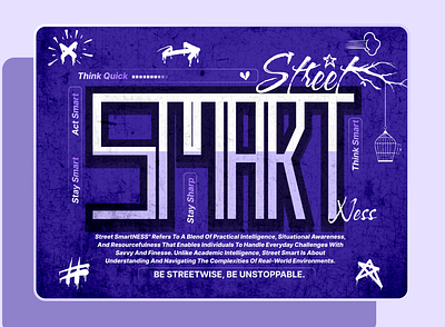 STREET SMARTNESS artwork background design graphic design illustration logo poster street typography vector wallpaper