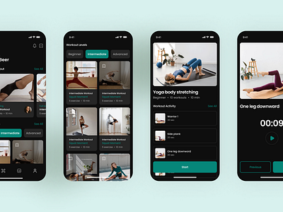 Exercise Workout App app ui app ui ux design exercise app mobile app ui mobile design new design ui design ux design workout app