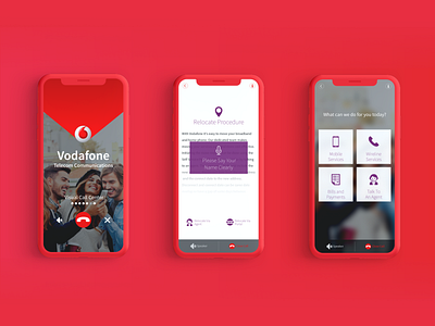 Vodafone graphic design mobile ui ux