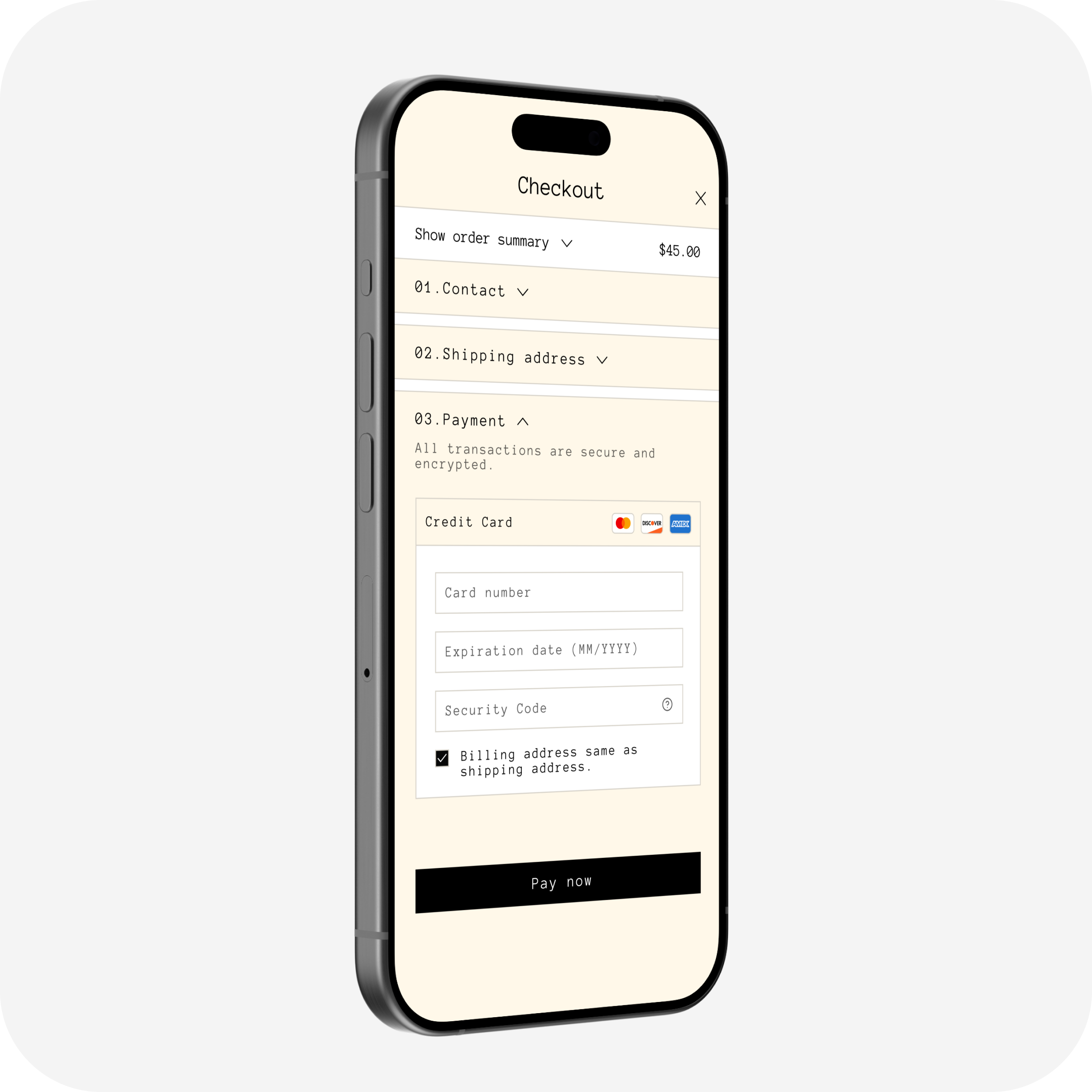 Checkout Mobile Screen dailyui design practice ui ux