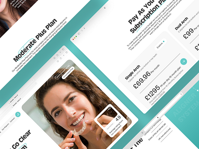 Teeth Aligners Website dentist app design landing page landing page design ui ui design ux design