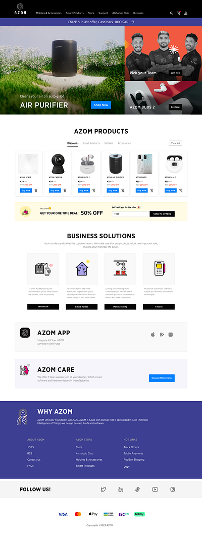 AZOM Store - ecommerce v2023 ecommerce products store ui webdesign website