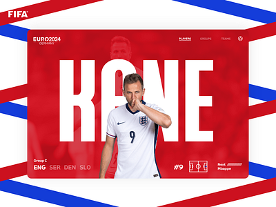 Euro 2024 - England (Group C) 2024 colorfull copa design euro mondrianizm ui