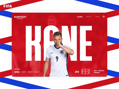 Euro 2024 - England (Group C) 2024 copa euro graphic design mondrianizm ui