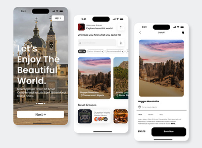 Explore the World with Our Travel App! 🌎✈️ adventure adventureawaits appdesign digitalnomad exploremore exploretheworld mobiledesign travelapp travelinspiration ui uiinspiration userexperience uxdesign wanderlust