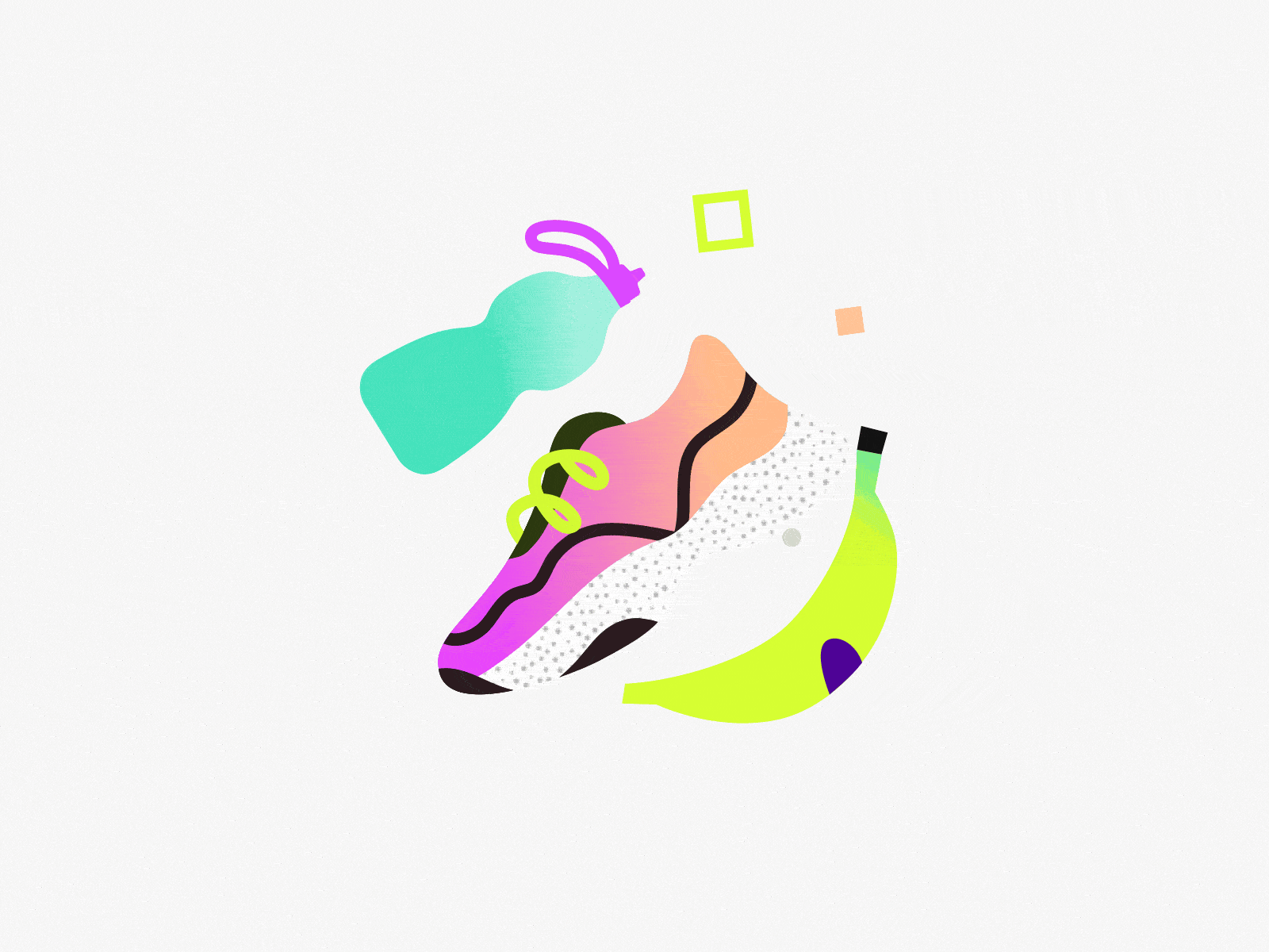 Viva — Brand identity case animation anxiety bird branding depression design gif healthy illo illustration loop motion motion graphics shapes shoes ui