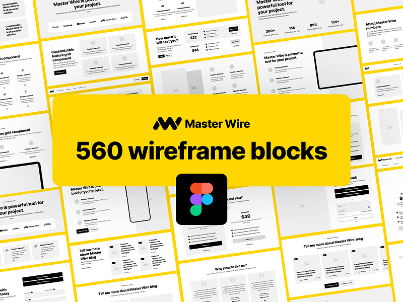 Wireframe kit with pre-made pages app button clean desktop digital figma flat flat design kit landingpage layout minimal modern simple template ui ux webdesign website wireframe