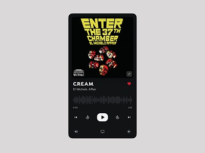 Music Player Widget animation design figma interaction prototype ui widget