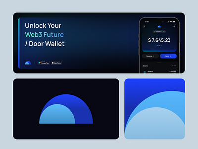Door Wallet Branding branding crypto mobile app ui wallet