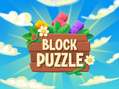 Block Puzzle Mobile Casual Game 2d 2d artist 2dart casual game game game art game interface game logo gui puzzle ui artist