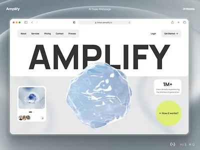 AI Saas Webpage Design 3d ai animation artificial intelligence discover inspiration interface design landing page light theme motion graphics product design ui ux web design webpage