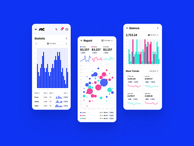 Simple mobile app with charts and light design layout animation app card chart charts design figma finance fintech flat flat design kit layout light mobile simple template ui ui layout uidesign