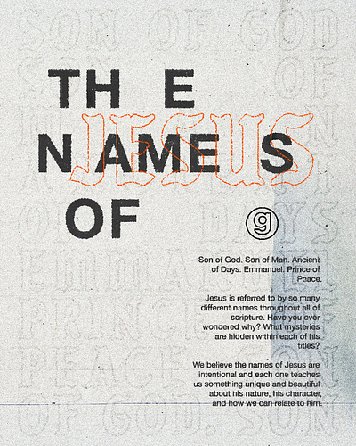The Names Of Jesus branding church design design graphic design illustration illustrator minimal photoshop typography ui