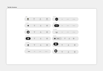 Custom iOS Tab Bar Designs app design app navigation custom tab bar design system design variations flat design interactive design interface design ios minimal design mobile design mobile ui navigation bar tab bar ui components ui design user experience user interface ux design