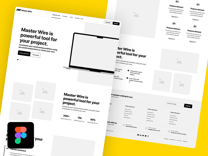 Lanfingpage wireframing process in Figma template figma figma kit figma template frame landing landing page page process template ui ui design ui template web web design web template wire wireframe wireframe kit wireframe template wireframing