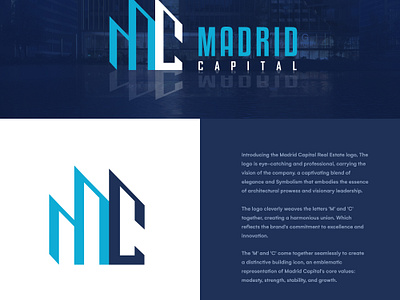 Madrid Capital - Monogram Logo Design adobeillustrator branding colo color palates creative design design graphic design illustrator logo logo design monogram typography