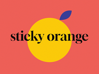 Sticky Orange Posters graphic design illustration orange poster