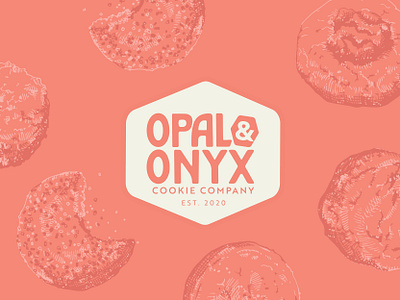 Opal and Onyx Logo Branding bakery branding graphic design illustration logo