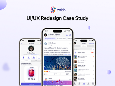 UI/UX Redesign Case Study: Swish app branding case study color design gradiant ios loyalty mobile app product design redesign revamp swish tokens ui uiux case study ux ux audit web3