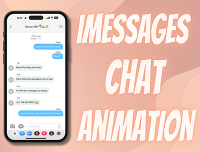 Custom iMessage Phone Text Message Group Chat Animation _02 after effects animation chat imessage motion graphics