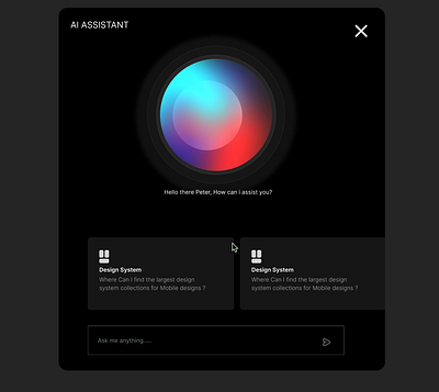 Ai Assistant Widget 3d agency website ai ai widget animation best ui design chatgpt design generative ai graphic design landingpagedesign logo motion graphics openai ui