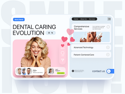 Dental Care Landing page branding design concept graphic design homepage landing design template landing page design ui web app website