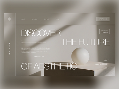 Discover the Future of Aesthetic - Landing page clean design ui ux web