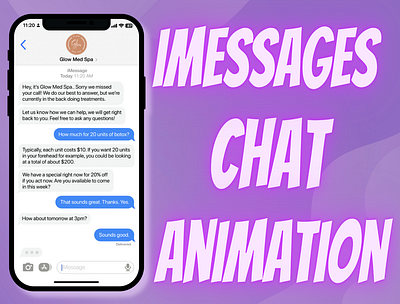 iMessage Phone Text Message Chat Animation after effects animation branding chat imessage message motion graphics phone smm sms text