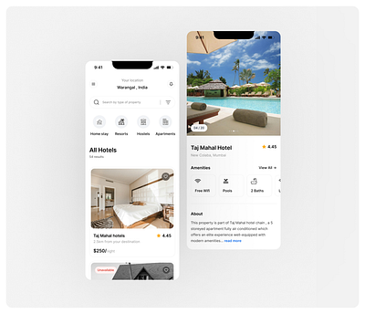BonVoyage Stays - An app to book your stays aestheticdesign cleandesign cleanlayout designer hotelbooking hotelbookingapp hotels layout minima onlinereservation ui uidesign uidesigner uiux usercentric userexperience userinterface ux uxdesign uxdesigner