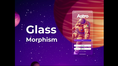 Log in/Sign up screens for astronomy mobile app - Glassmorphism astro astronomy daily ui glass glassmorphism login mobile app morphism sign up trend ui ux