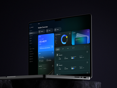 Modern Web 3.0 Wallet - Web(Dark-1) crypto defi finance nft product design ui ux vision pro web design web3 website