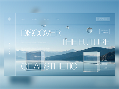Discover the Future of Aesthetic - Landing page - 0002 clean design ui ux web