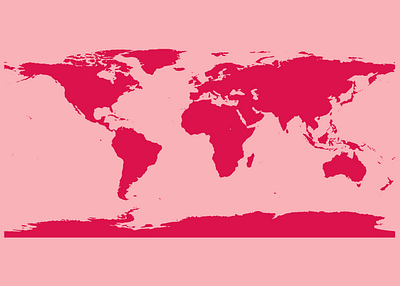 Magenta World Map graphic design magenta world map