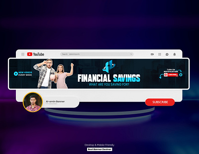 Youtube Banner And Logo Design, Financial youtube Channel Banner banner channel channel art financial banner thumbnail youtube yt banner