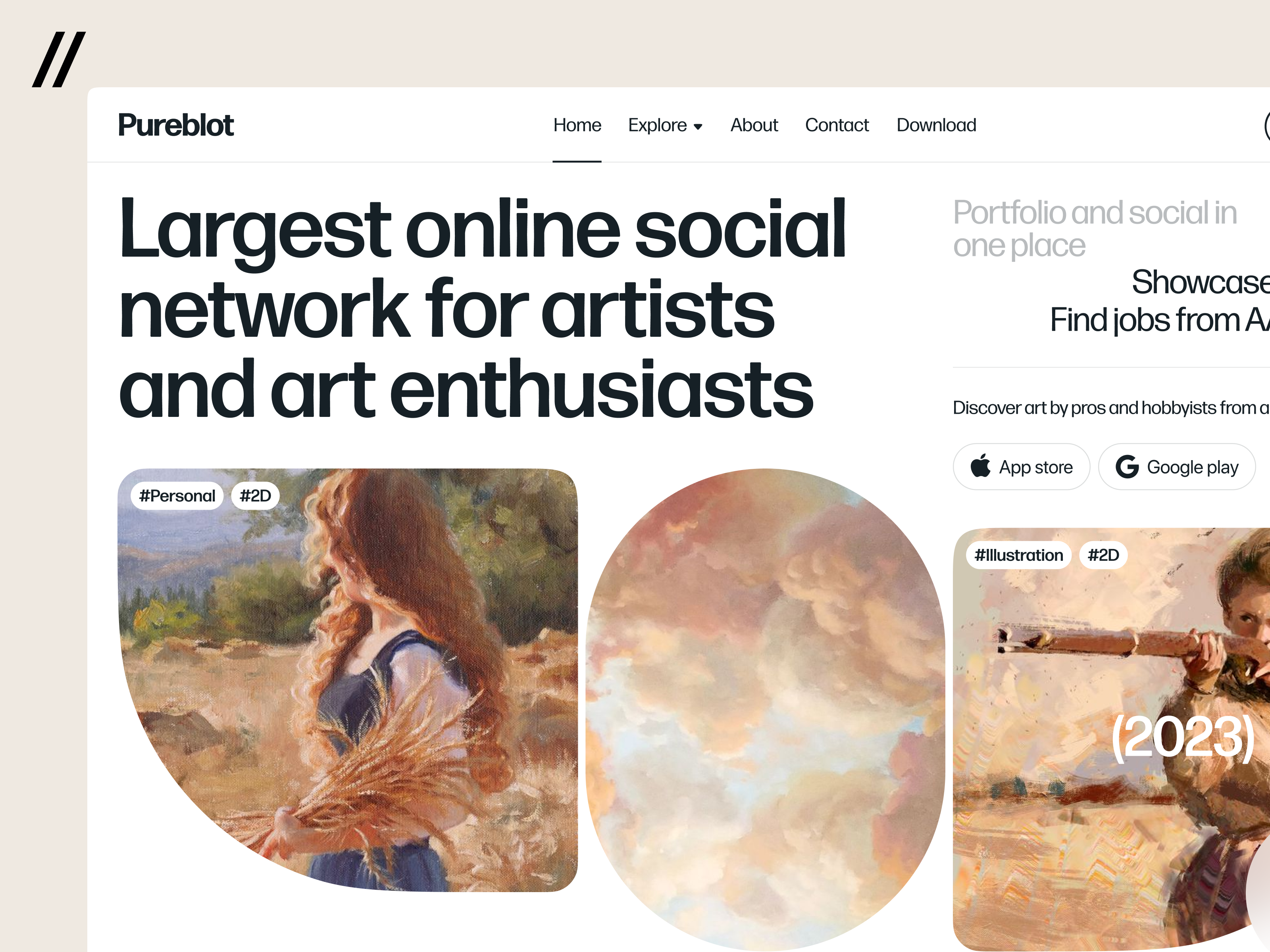 Example of Website UI Concept 3 Screens