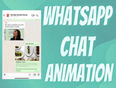 Custom WhatsApp Group Chat Animation after effects animation chat message motion design motion graphics smm sms text whatsapp