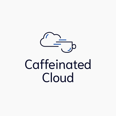 Caffeinated Cloud Logo branding graphic design logo