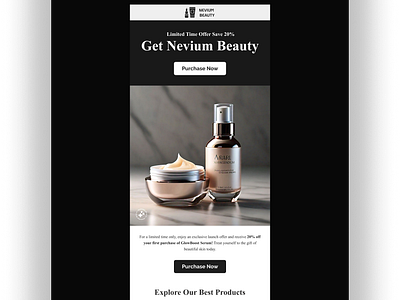 Product Email Template beautybrand beautydesign beautyemail beautymarketing cosmeticsdesign creative design designinspiration dribbble email template graphic design graphicdesign marketing marketing template design product template design template design ui uiux ux uxdesign