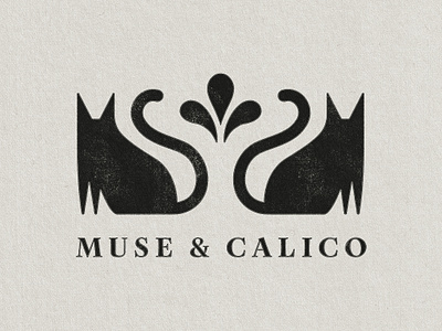 Muse & Calico Logo animal branding calico cat company illustration kitty logo meow muse procreate texture