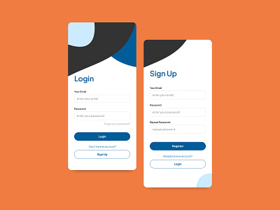 Daily UI Challenge #4 - Login and Sign Up Page daily ui challenge daily ui challenge 4 figma graphic design login minimal mobile device mobile login mobile screen mobile sign up mobile ui screen sign up ui ui challenge ui challenge login ui challenge sign up