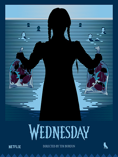Wednesday digitalart illustration posterdesign tvshowposter vector