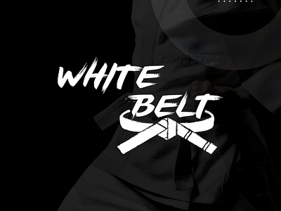 White Belt Karate School Logo visual identity.