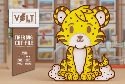 Animal 3d SVG Crafting File for CNG Cut 3d 3d svg craft decoration design illustration kids papercraft svg svg cutting