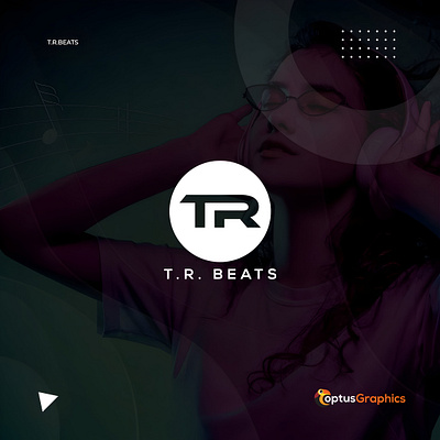 T.R. BEATS Music Company Logo visual identity.