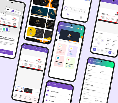 Business Card Maker App android app app app ui business card maker mobile mobile app ui ui ux